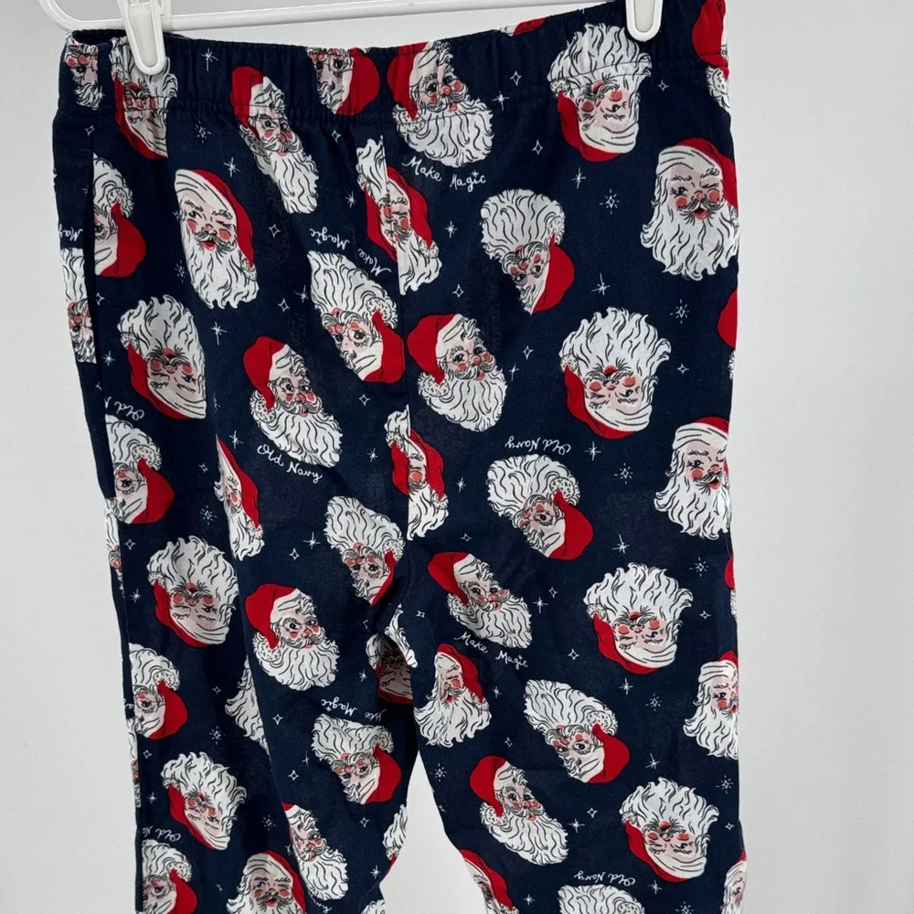 Old Navy Kids Pajama Set Navy and Red Santa Print lightweight unisex XXL 18